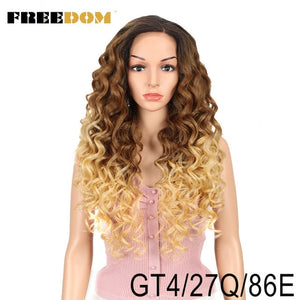 Open image in slideshow, 360 26Inch Curly Synthetic Lace Front Wig (Ty)
