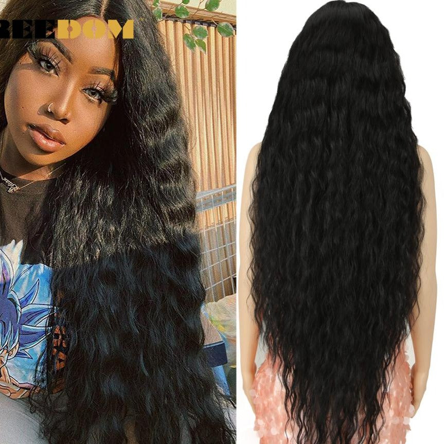 WOW 40 inches! Bohemian Synthetic Lace Front Wig (Breezy)