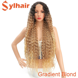 Open image in slideshow, MEET &quot; KAY&quot; 34&#39;&#39; Kinky Curly Lace Front Wig Synthetic
